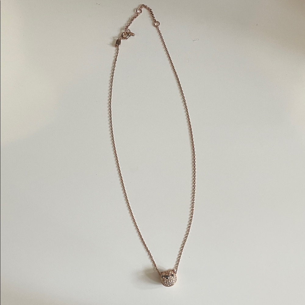 Rose Gold Necklace with chipmunk charm